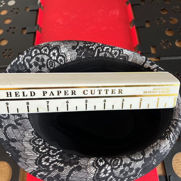 NWOT Modern Stylish Black Laced and Silver Classic Preppy Fedora Polyester - Picture 12 of 16